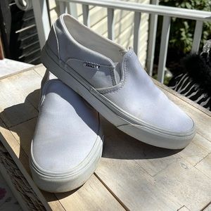 Vans white loafers W size 7.5